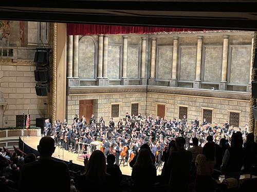 students performing