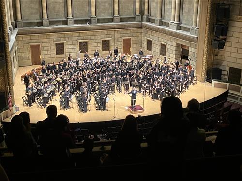 students performing